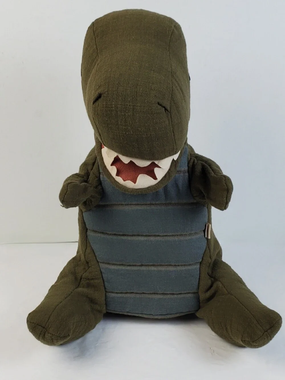 Maileg 2020 Gantosaurus Rex Dinosaur Hand Puppet Cotton Linen Soft - EUC